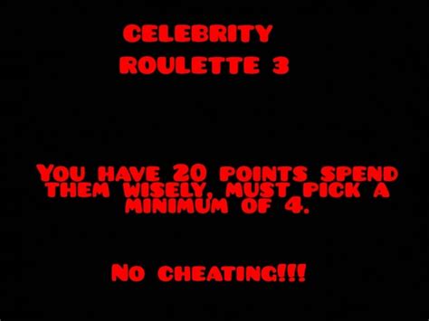 Celebrity Roulette 3 : r/CelebEconomy